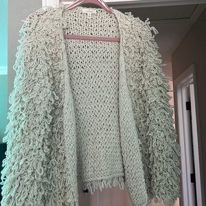 Freeway shag sweater jacket